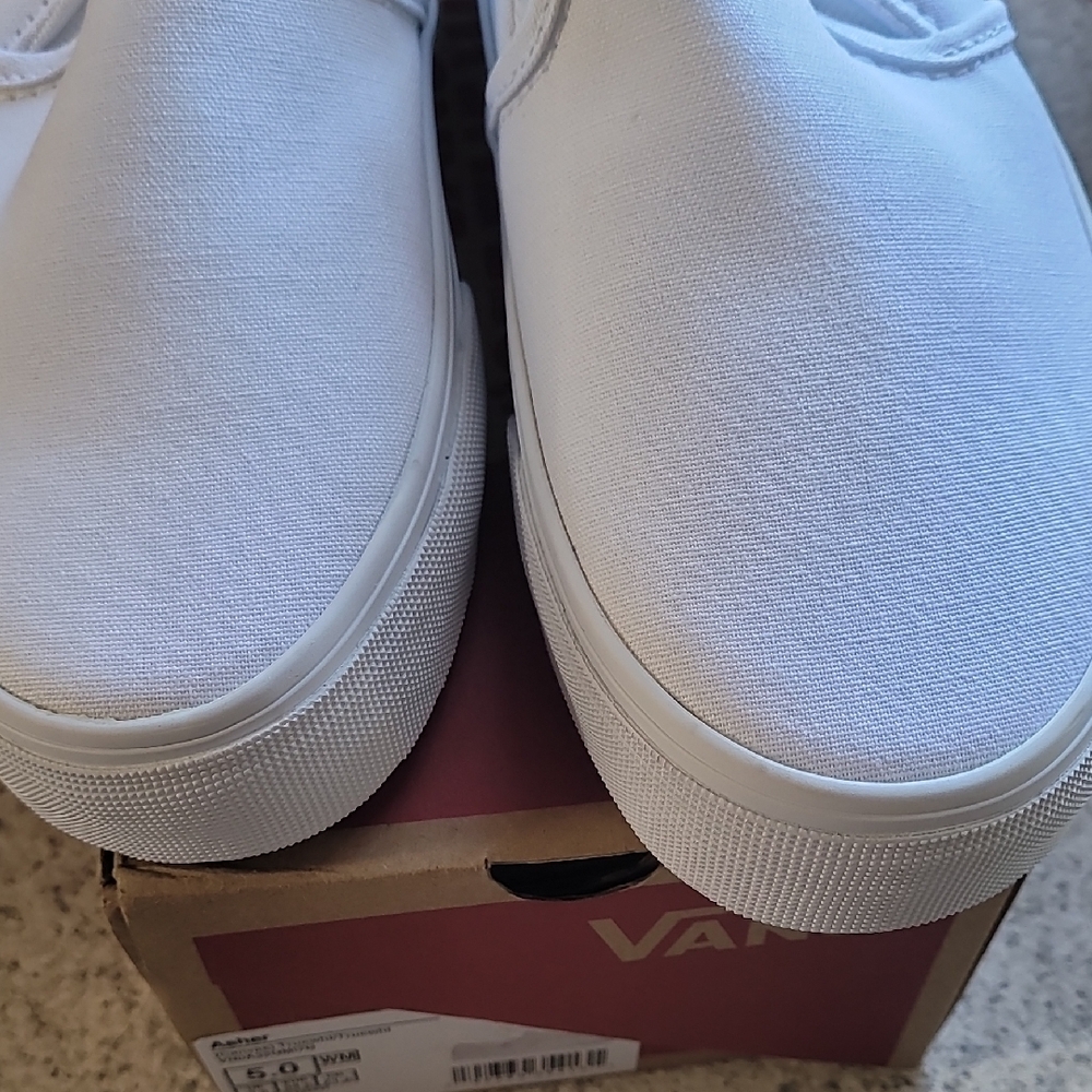 Vans White Slip-On Sneakers - Picture 6 of 6